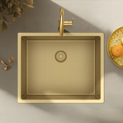 Pure.Sink Exclusivo Arany mosogató 50x40 cm 10mm rádiusz alulról, lapos szerkezet és felület PEX5040-60