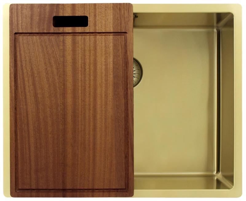 Pure.Sink Exclusivo Arany mosogató 50x40 cm 10mm rádiusz alulról, lapos szerkezet és felület PEX5040-60