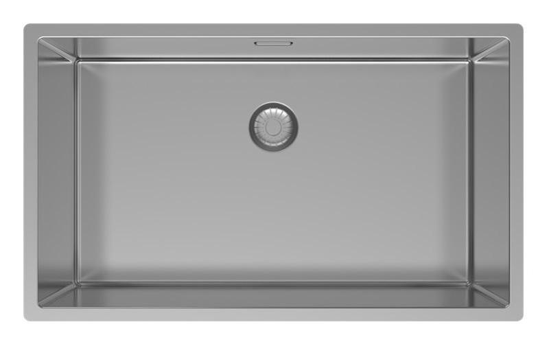Pure.Sink Exclusivo nagy rozsdamentes acél mosogató 70x40 cm 10mm sugárzású alulról, síkbeépítéssel és felületre szereléssel PEX7040-02