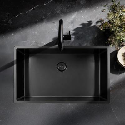 Pure.Sink Exclusivo nagy Gun metal mosogató 70x40 cm 10mm sugár alulról, lapostelepítés és felületre szerelés PEX7040-61