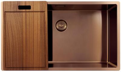 Pure.Sink Exclusivo nagy Réz mosogató 70x40 cm 10mm sugárzás alulról, lapos beépítés és felépítés PEX7040-62