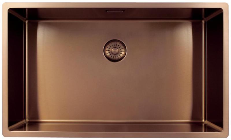 Pure.Sink Exclusivo nagy Réz mosogató 70x40 cm 10mm sugárzás alulról, lapos beépítés és felépítés PEX7040-62