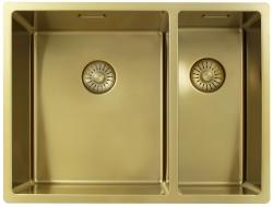 Pure.Sink Exclusivo Arany 1,5 másfél mosogató 34+18 cm 10mm sugár PEX341840-60