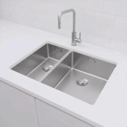 Pure.Sink Exclusivo RVS 1,5 másfél mosogató 18+34 cm 10mm sugár PEX183440-02