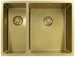 Pure.Sink Exclusivo Arany 1,5 másfél mosogató 18+34 cm 10mm sugár PEX183440-60