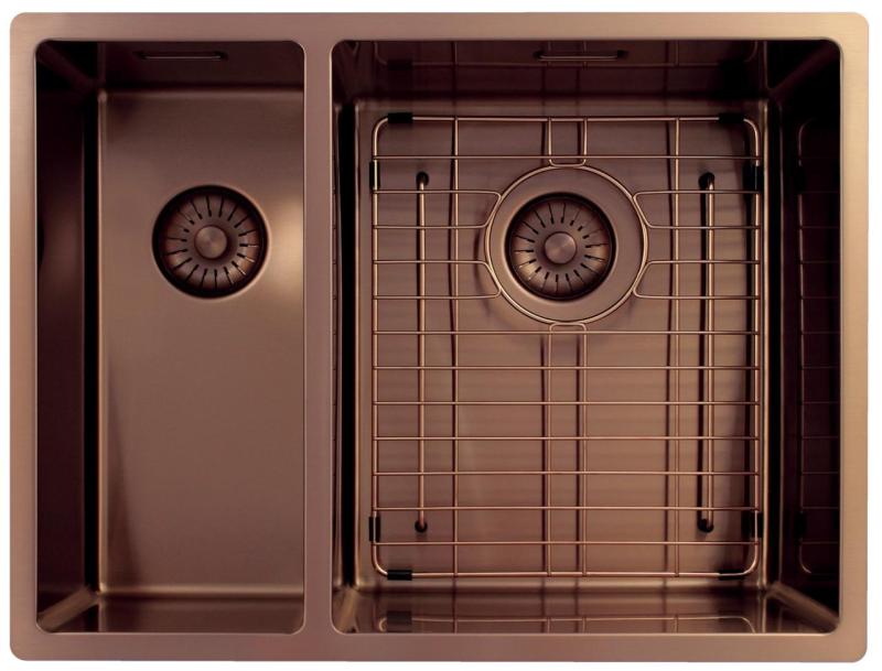 Pure.Sink Exclusivo Réz 1,5 másfél mosogató 18+34cm 10mm sugár PEX183440-62