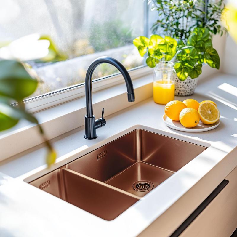 Pure.Sink Exclusivo Réz 1,5 másfél mosogató 18+34cm 10mm sugár PEX183440-62