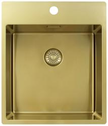 Pure.Sink Exclusivo Arany mosogató 44x52 cm Tapwing csaplyukkal 10mm sugárban PEX4040T-60