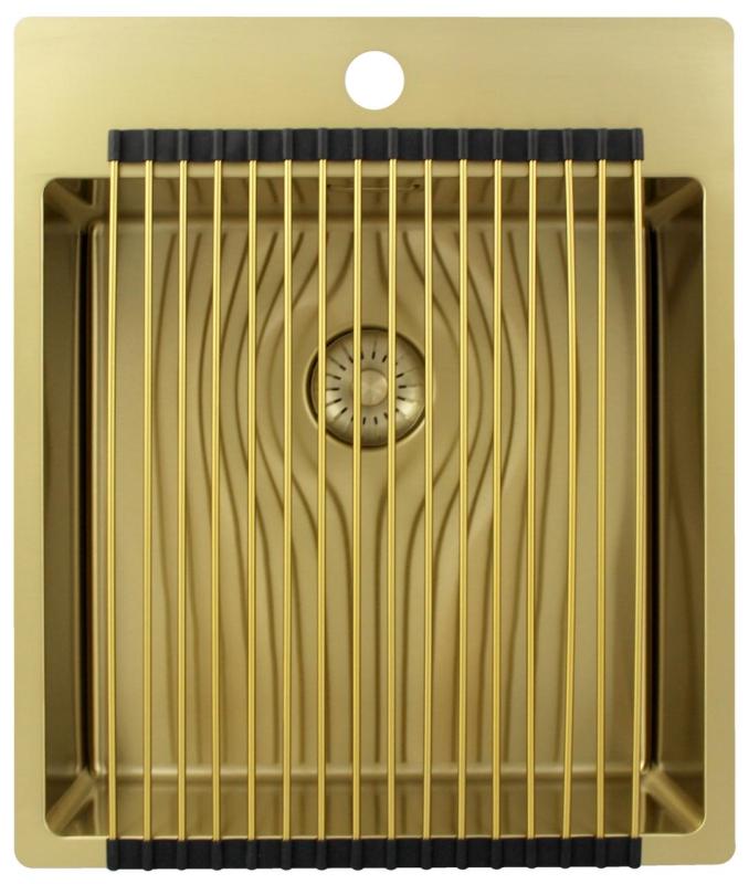 Pure.Sink Exclusivo Arany mosogató 44x52 cm Tapwing csaplyukkal 10mm sugárban PEX4040T-60
