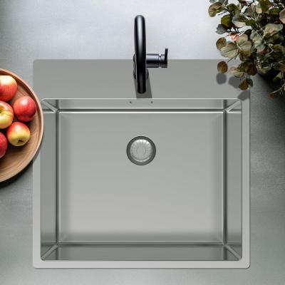 Pure.Sink Exclusivo RVS mosogató 54x52cm Tapwing csaplyukbankkal 10mm sugárban PEX5040T-02