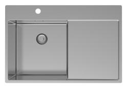 Pure.Sink Exclusivo RVS mosogatómedence csepegtető résszel 78x52 cm Tapwing bal PEX4078LT-02