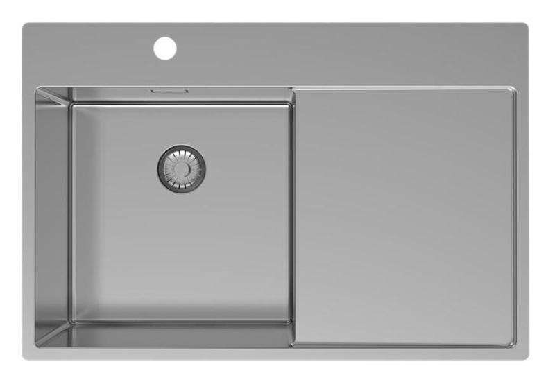 Pure.Sink Exclusivo RVS mosogatómedence csepegtető résszel 78x52 cm Tapwing bal PEX4078LT-02