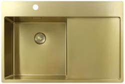 Pure.Sink Exclusivo Arany mosogató csapadéktálcával 78x52 cm Bal oldali Tapwing PEX4078LT-60