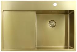 Pure.Sink Exclusivo Arany mosogató csapadéktálcával 78x52 cm Jobboldali Tapwing PEX4078RT-60