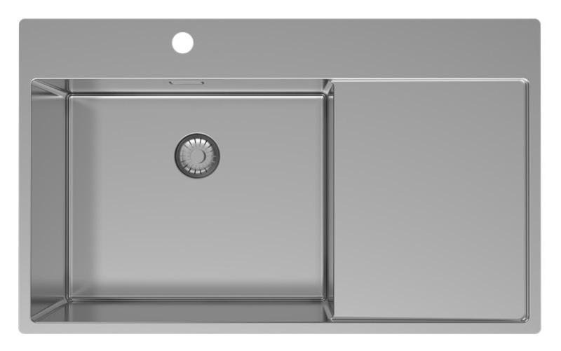 Pure.Sink Exclusivo RVS mosogató csapórésszel 86x52 cm Tapwing bal PEX5086LT-02