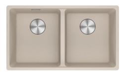 Franke Maris MRG 220-35-35 Fragranite Coffee cream dupla mosogató, síkbeépítés 135.0725.668