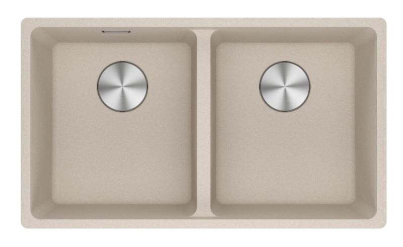 Franke Maris MRG 220-35-35 Fragranite Coffee cream dupla mosogató lapba süllyesztett 135.0725.668