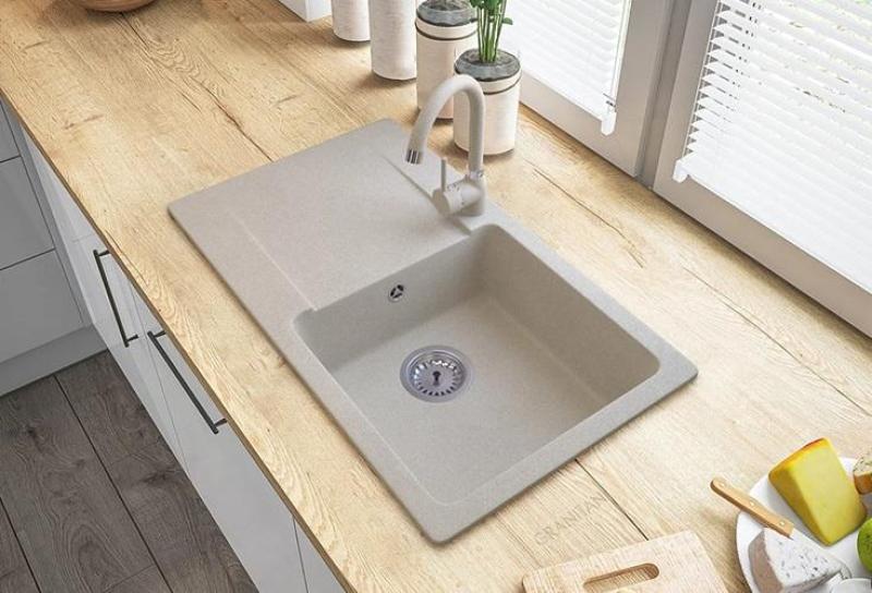 Graniteland Liri Gránit Beige mosogató csepegtetővel 765x448 mm 1208971439