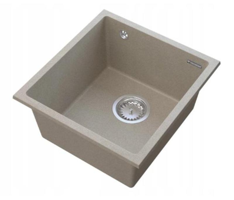 Graniteland Miniva Gránit Mosogató Beige Alulról Szerelhető 385x410 mm 1208971451