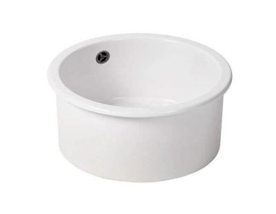Ausmann Ceramic Ember Kerámia Fehér Kerek Felületi és Alulról Szerelhető Mosogató Gun Metal Dugóval 1208971463