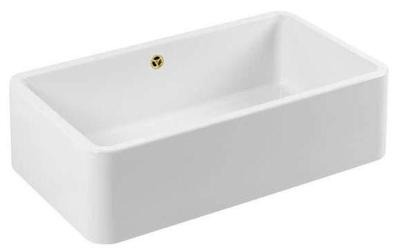 Ausmann Ceramic Mira Kerámia Fehér Mosogató - Alulról és középről szerelhető 795 x 460 mm arany dugóval 1208971466