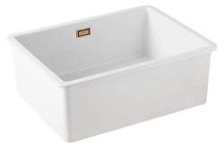 Ausmann Ceramic Mira Kerámia Fehér Mosogató - Alsó és Középső beépítésű 795 x 460 mm Réz dugóval 1208971467