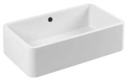 Ausmann Ceramic Mira Kerámia Fehér Mosogató - Alulról és középről szerelhető 795 x 460 mm Gun metal dugóval 1208971468