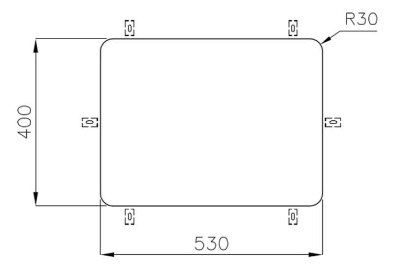 Foster Rozsdamentes Acél Mosogató 53 x 40 cm Alulról Szerelhető 1208971523