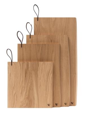 Woodsea Chop-Chop Oak S - Tölgyfa vágódeszka 25x24cm bőr fogantyúval 1208971539