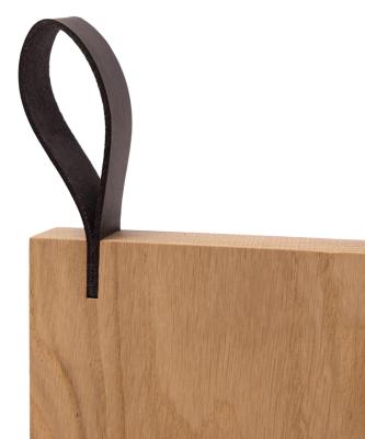 Woodsea Chop-Chop Oak S - Tölgyfa vágódeszka 25x24cm bőr fogantyúval 1208971539