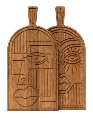 Woodsea Mask Oak - Tölgyfa Maszk vágó- és szolgálódeszka 38x19 cm 1208971562