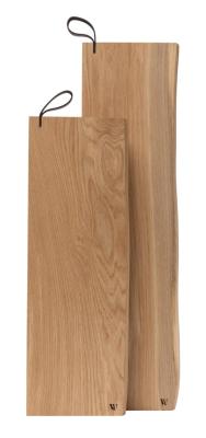 Woodsea szolgáló L - Tölgyfa szolgálódeszka 70x17 cm bőr fogantyúval 1208971616