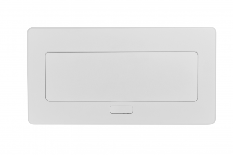 MULTISOFT bútoraljzat, 2xSHUKO, USB A+C, RJ45, HDMI, 1.5 m kábel, fehér