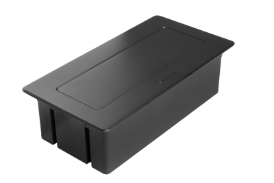 MULTISOFT bútor aljzat, 2xSHUKO, USB A+C, RJ45, HDMI kábel 1,5 m, fekete