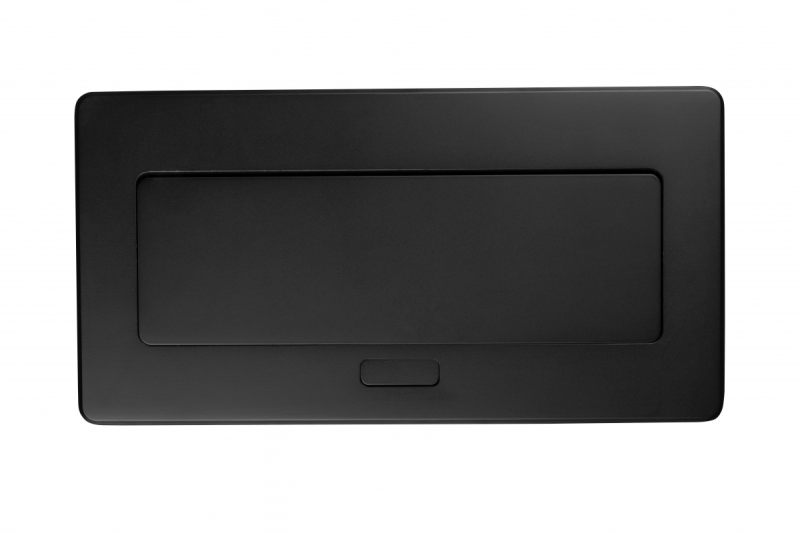 MULTISOFT bútor aljzat, 2xSHUKO, USB A+C, RJ45, HDMI kábel 1,5 m, fekete