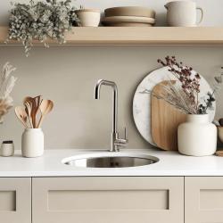 Pure.Sink Rondo Rozsdamentes acél kerek mosogató, síkba süllyesztett, alulról rögzített és felülről rögzített kivitelben, 37 cm, RD375-SS