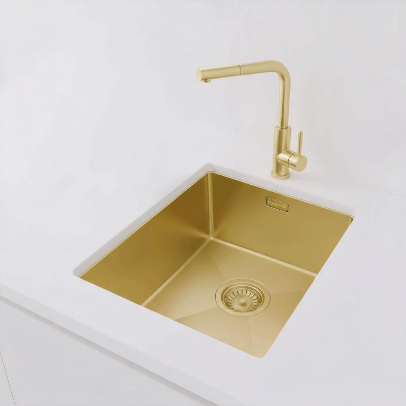 Pure.Sink Luxion Arany mosogató 36x40 cm alátét, síkba építhető és felépíthető PLX3640-60