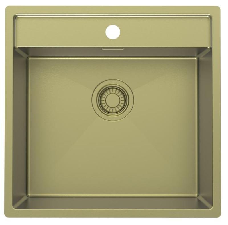 Pure.Sink Luxion Arany mosogató 51x50 cm Tapwing csaplyukkal PLX5150T-60
