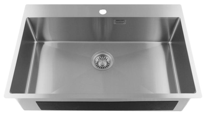 Pure.Sink Luxion Nagy rozsdamentes acél mosogató 78x50 cm Tapwing csaplyukkal PLX7850T-02