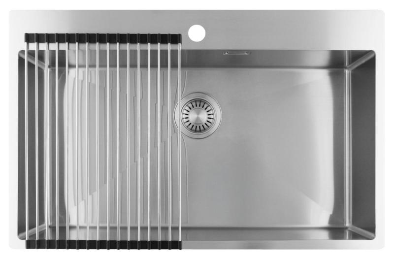 Pure.Sink Luxion Nagy rozsdamentes acél mosogató 78x50 cm Tapwing csaplyukkal PLX7850T-02