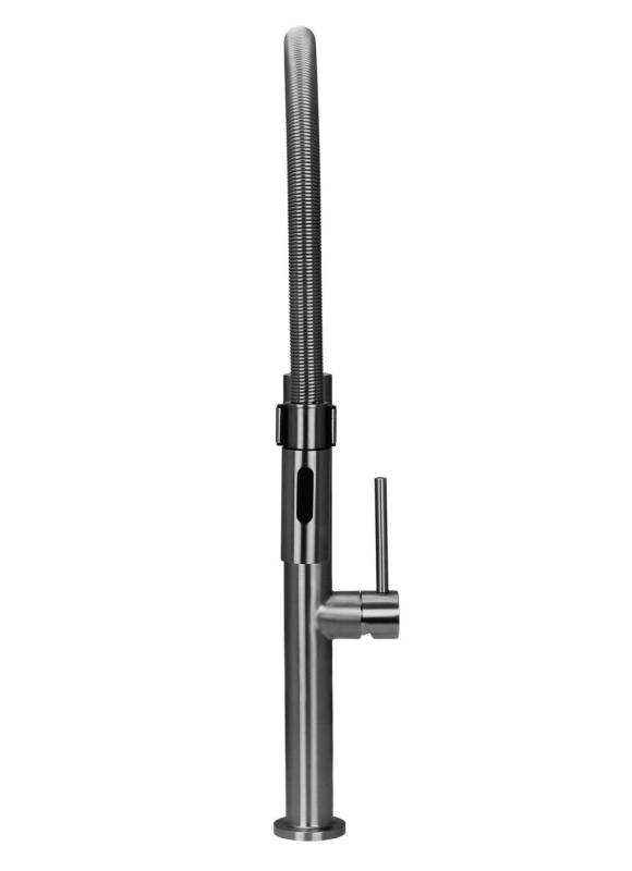 Pure.Sink Luxion Masszív rozsdamentes acél konyhai csaptelep profi, rugalmas kifolyóval és 2 sugárfajtával PLXFLEX-02