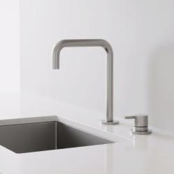 Pure.Sink Luxion 2 lyukas, masszív rozsdamentes acél konyhai csaptelep U alakú kifolyóval PLX2HU-02