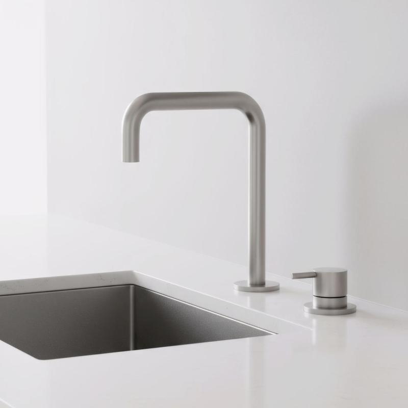 Pure.Sink Luxion 2 lyukas, masszív rozsdamentes acél konyhai csaptelep U alakú kifolyóval PLX2HU-02
