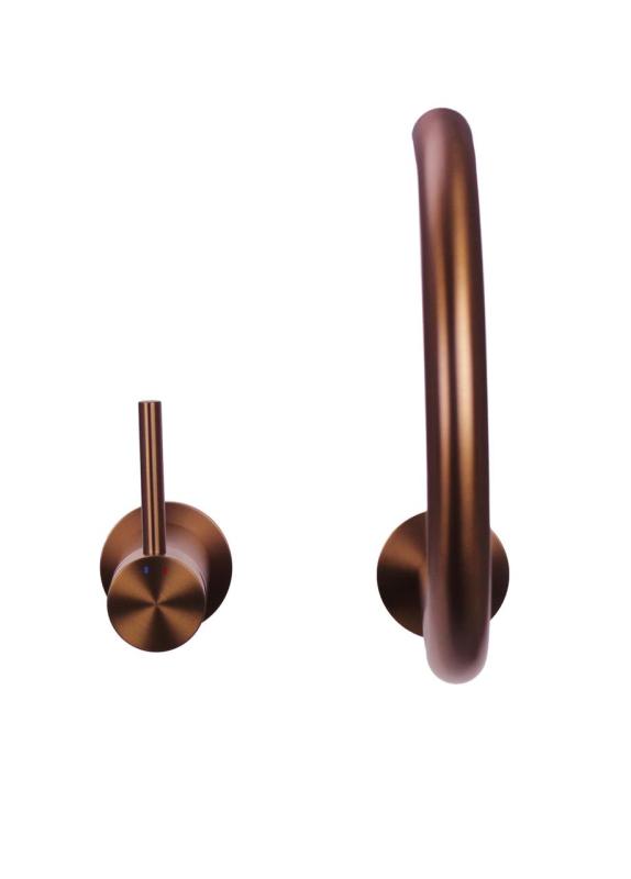 Pure.Sink Luxion 2 lyukas réz konyhai csaptelep kerek kifolyóval PLX2HR-62