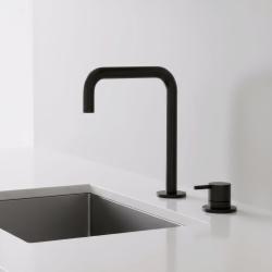 Pure.Sink Luxion 2 lyukas matt fekete konyhai csaptelep U kifolyóval PLX2HU-10