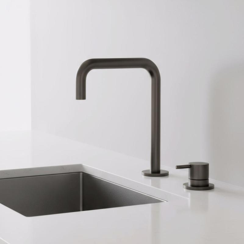 Pure.Sink Luxion 2 lyukas Gun metal konyhai csaptelep U kifolyóval PLX2HU-61