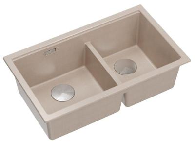 Quadri Newport II Dupla Beige Gránit Felületre Szerelhető Mosogató 76x45 cm RVS dugóval 1208971754