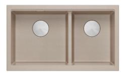 Quadri Newport II Dupla Bezs Gránit Aláépített Mosogató 702 x 390 mm RVS dugóval 1208971757