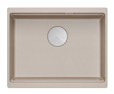 Quadri Newport II gránit alátétbeige mosogató 560x450mm rozsdamentes acél dugóval és lefolyófedéllel 1208971766