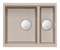 Quadri Newport II bézs 1,5 mosogató gránit felszereléssel és alsó szereléssel 555x460mm rozsdamentes acél dugóval 1208971769